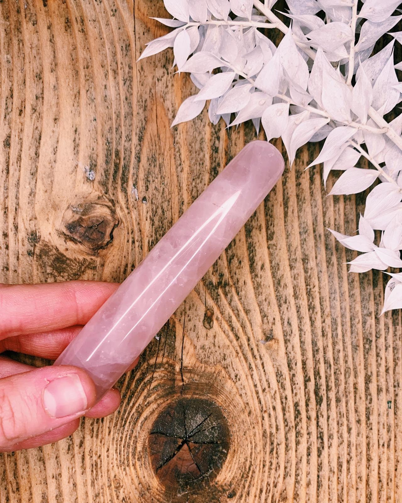 Rose Quartz Yoni Wand Crystal Dildo Goddess Wand Massage Etsy