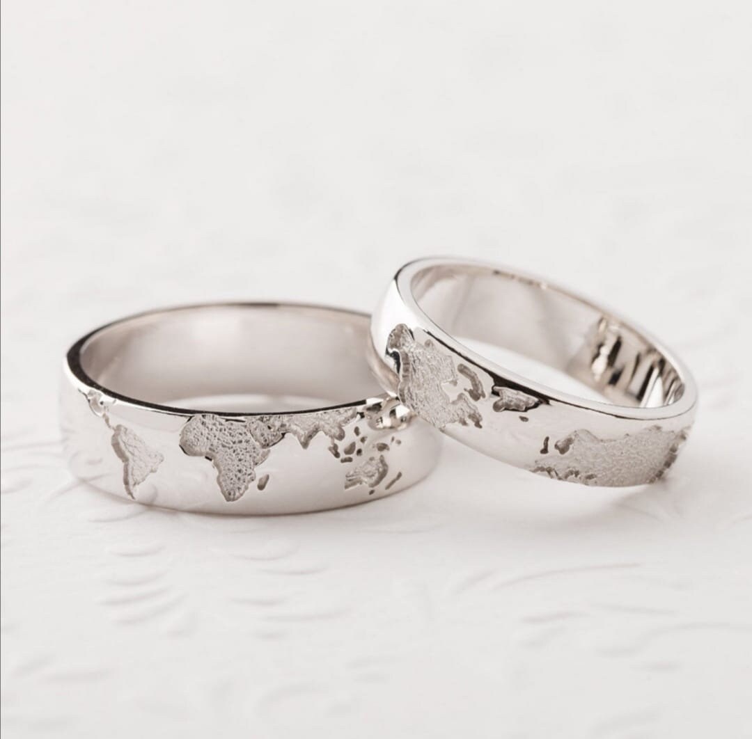 argollas de matrimonio mapamundi
