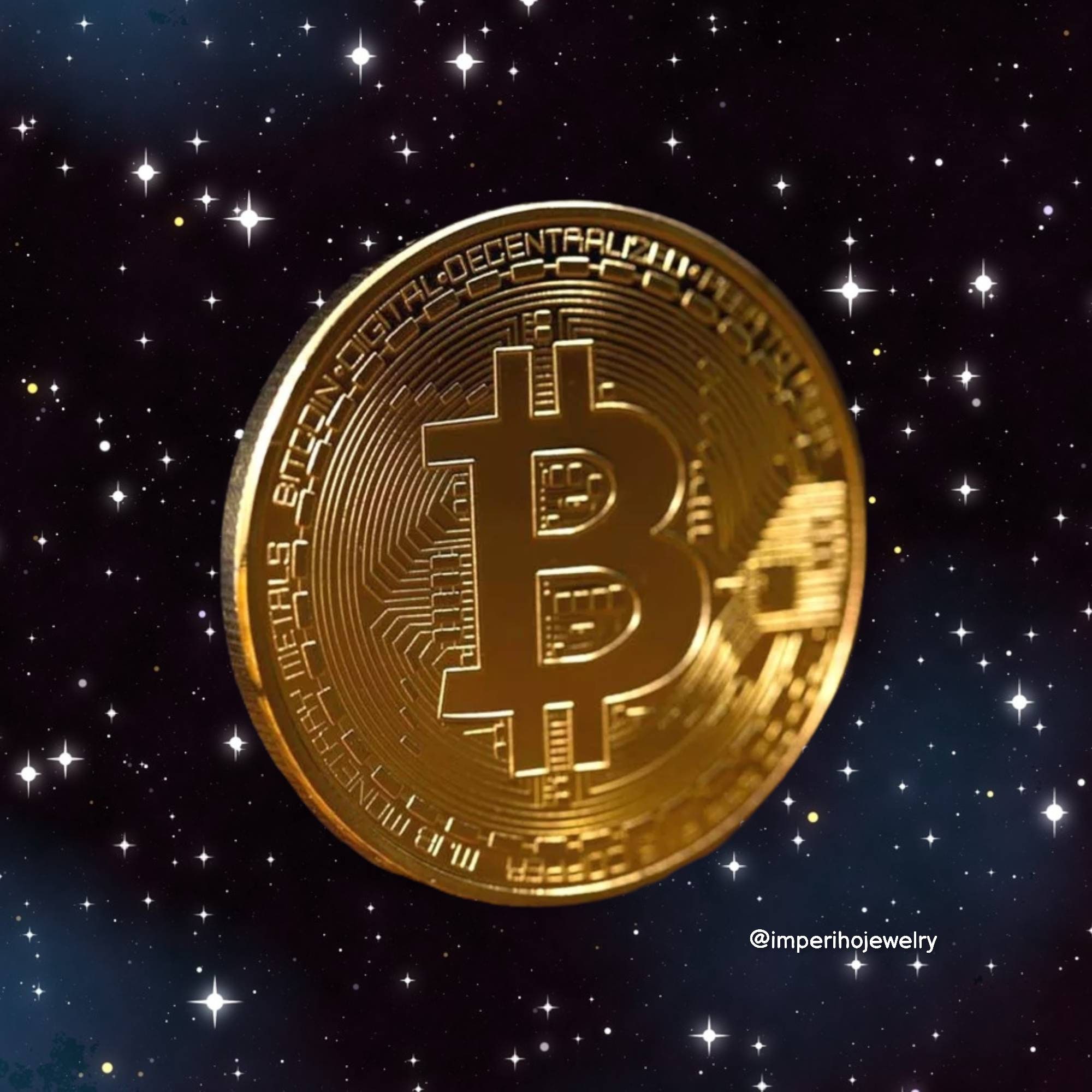 14k solid gold Bitcoin coin Bitcoin gift ounce of solid gold Etsy