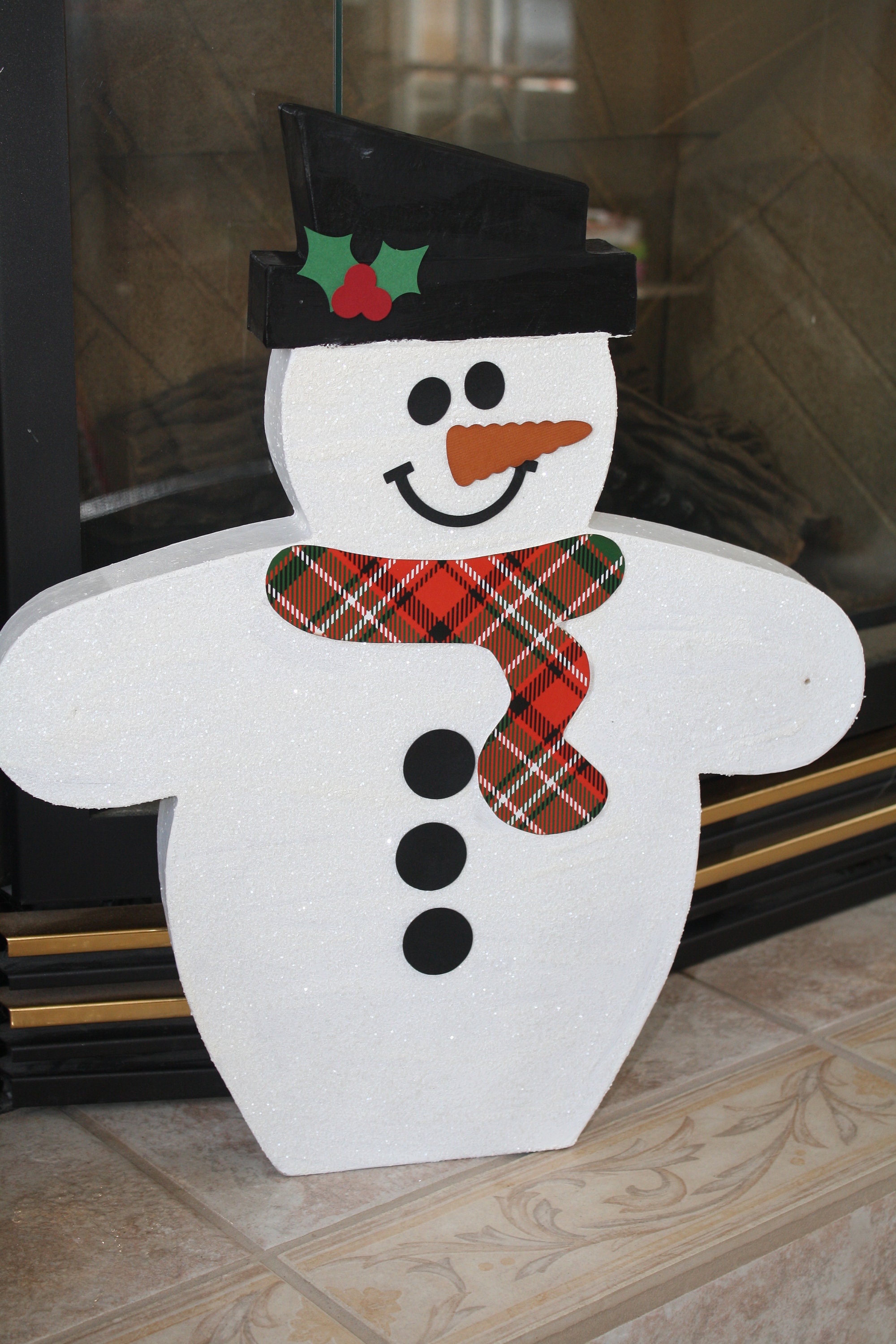 19 Tall Paper Mache Snowman Etsy