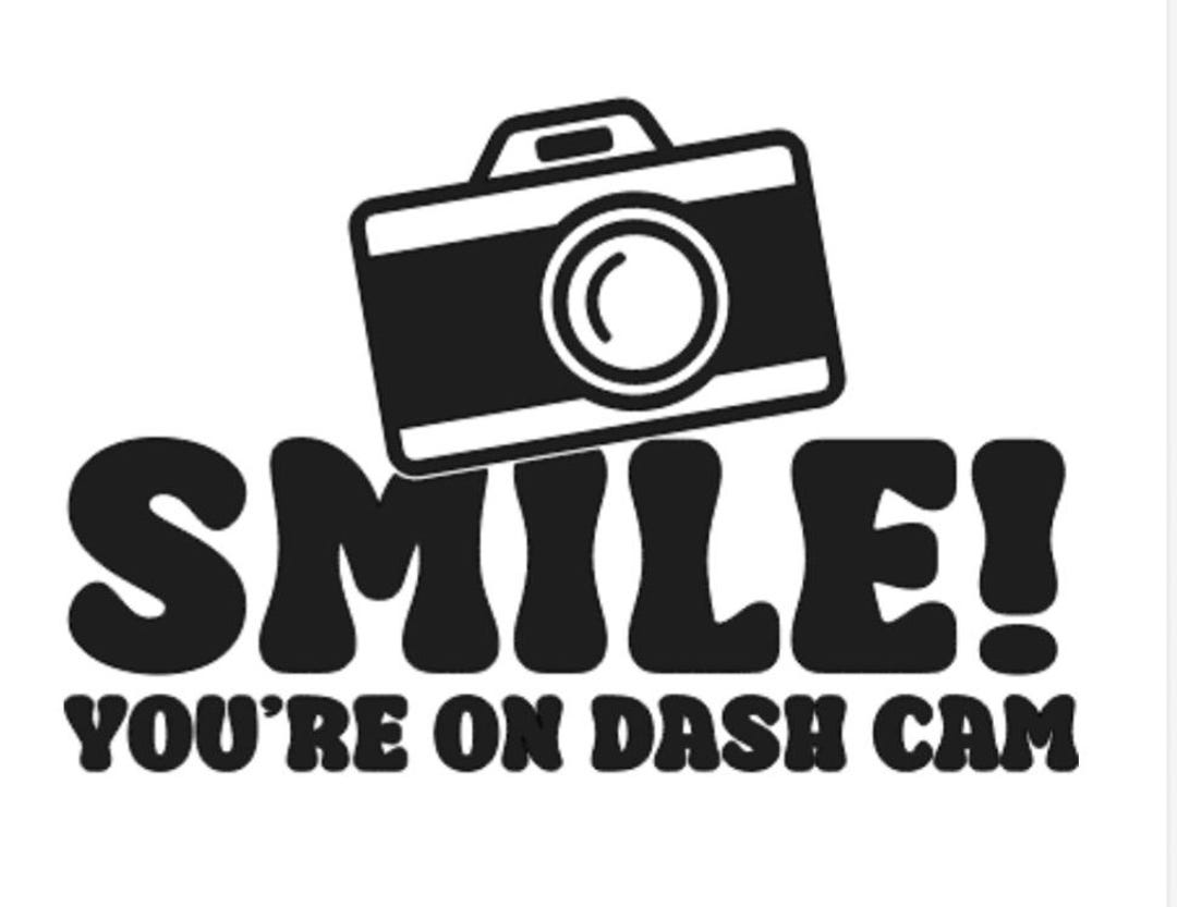 thumbnail image 2 of Smile You're On Camera Dash Cam Hologram Sticker – Gold Neo Chrome Vinyl Decal, UK Made 2 of 4