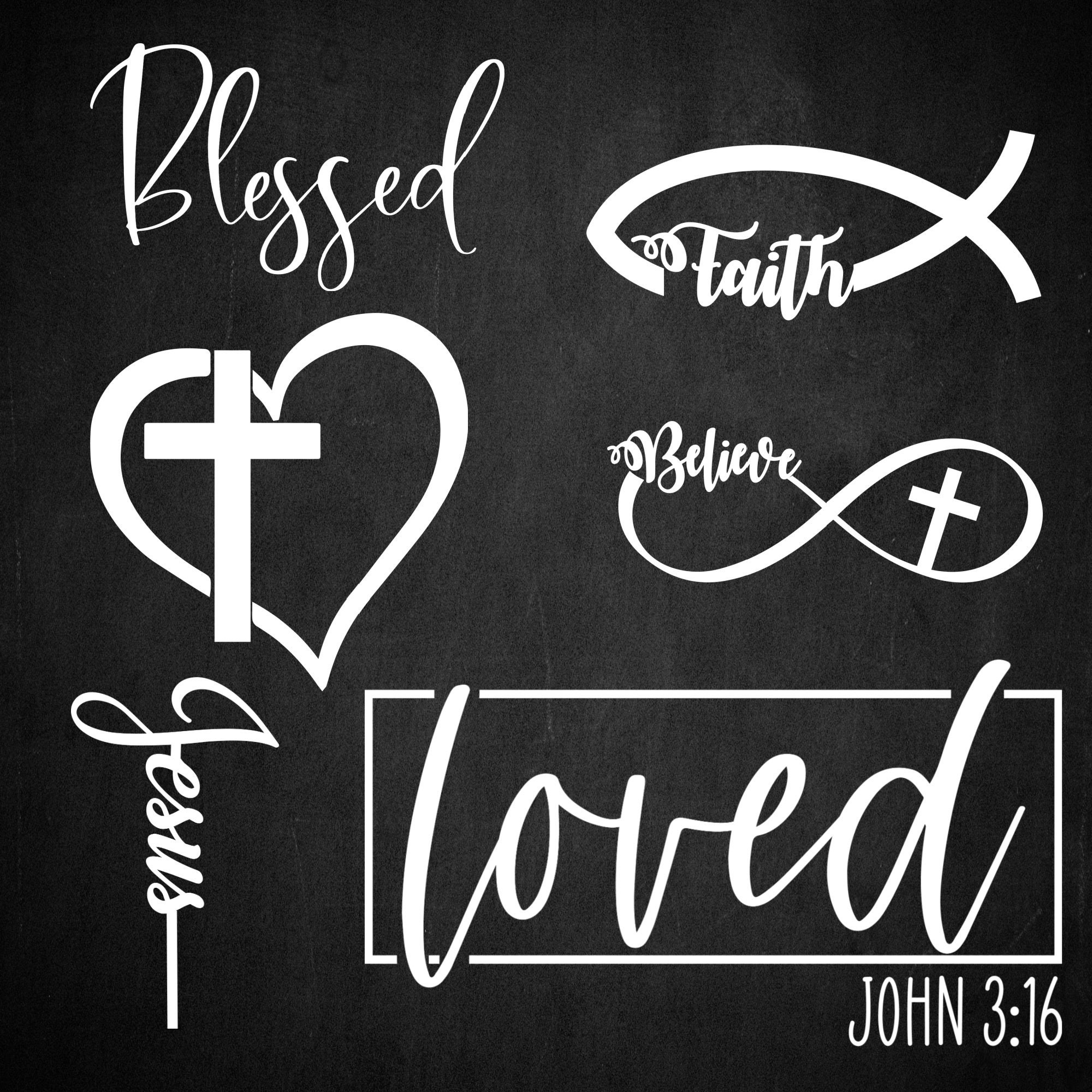 Christian Vinyl Decals Car window decals Faith Jesus Etsy