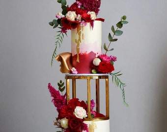 6 "Runde Cake Spacer - Metallic Gold / Metallic Spacer - Hochzeitstorte - Spacer Spacer - Designer Cake Spacer