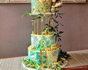 Gold birdcage cake separator - metallic cake spacer - cake riser - bird cage cake stand - gold bar cake spacer