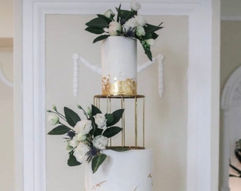 Gold birdcage cake separator - metallic cake spacer - cake riser - bird cage cake stand - gold bar cake spacer