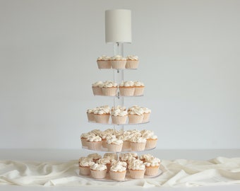 Ultra 6 Tier cupcake display stand - cupcake stand - mini cake stand - acrylic cupcake stand - cupcake display - acrylic tiered cake stand