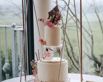 Support à gâteau rond - Support à gâteau acrylique remplissable - séparateur de gâteau - Remplissez un niveau - support à gâteau d'anniversaire - socle de gâteau de mariage - espaceur de gâteau