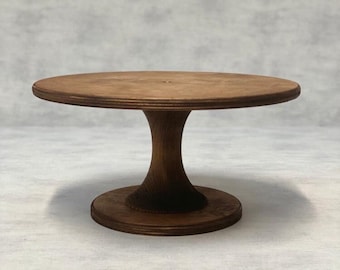 Standard Hourglass Rustic Heavy Duty Wooden Bespoke Cake Stand - 6" High