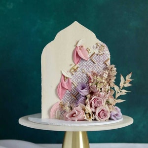 Original Trefoil Arch Cake Guides with Keep It Cake - Acrylic Cake Guide - Cake Tool - Arch Cake