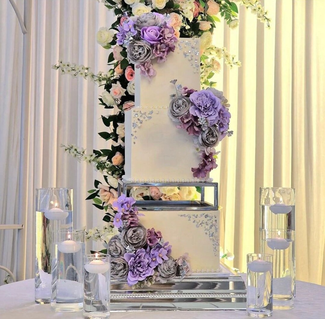 Metallic Rectangle Cake Separator - Metallic Cake Stand, Cake Spacer ...