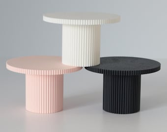 Reeded Cupcake Stand - white wedding - cupcake stand - cupcake pedestal - cupcake riser - cupcake reeds - Reeded cupcake plinth