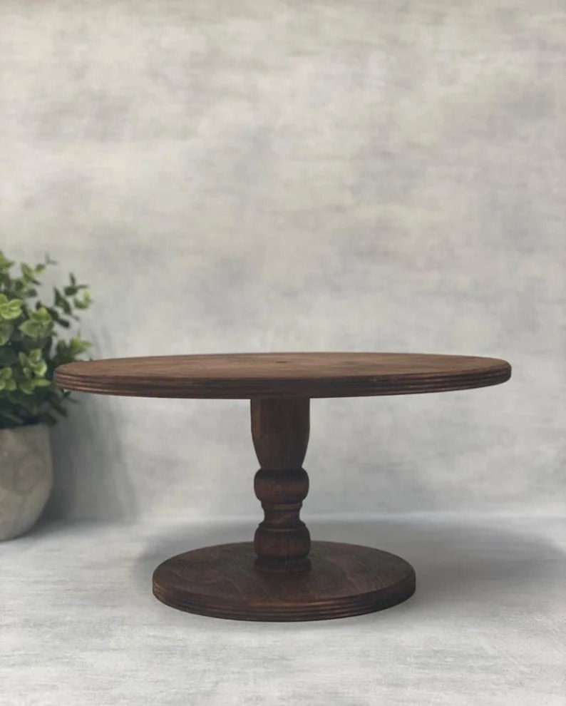 The Original Birch Wooden cake stand rustic cake stand birch ply cake plate cake table pedestal cake stand cake display image 4