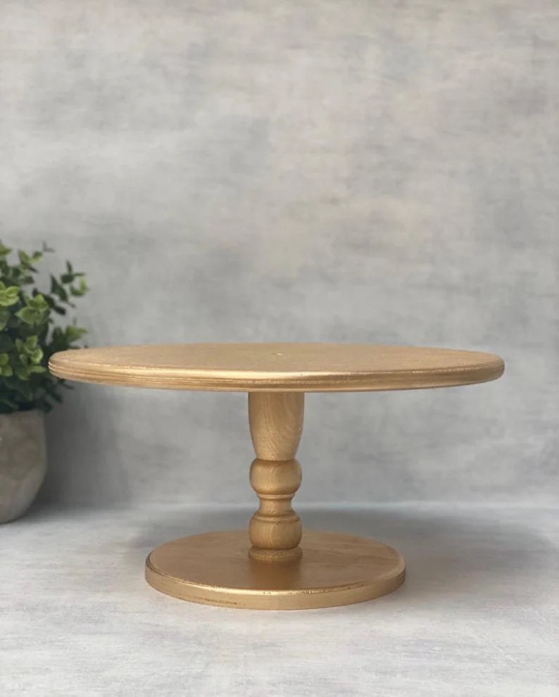 The Original Birch Wooden cake stand rustic cake stand birch ply cake plate cake table pedestal cake stand cake display image 7