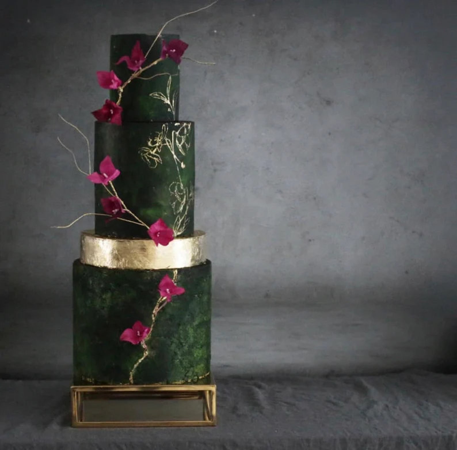 SET Metallic Square and Rectangle Cake Separator Metallic Etsy