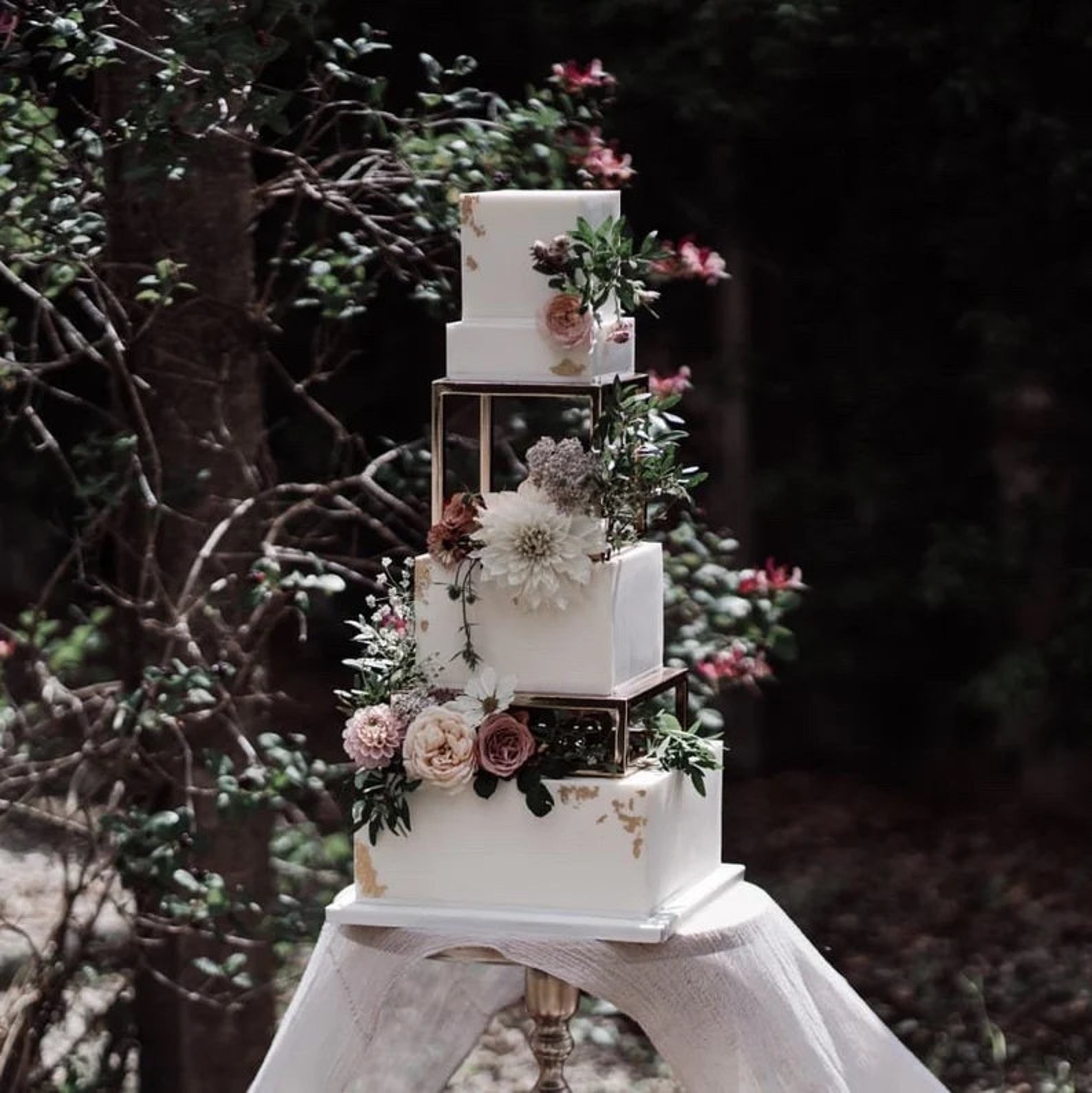 SET Metallic Square and Rectangle Cake Separator Metallic Etsy