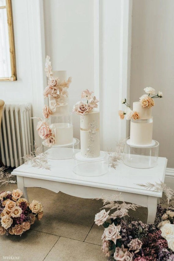 Planche à gâteau en acrylique en forme de fleur, lissage, disques à gâteau,  crème au beurre, présentoir à gâteau bricolage, outils de décoration