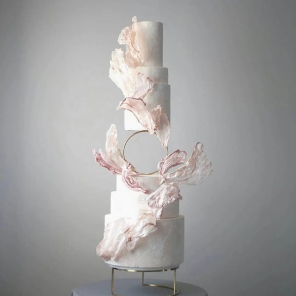HOOP tier cake separator - hoop cake spacer - round cake splitter - wedding cake riser - hoop cake tier - gold ring cake spacer