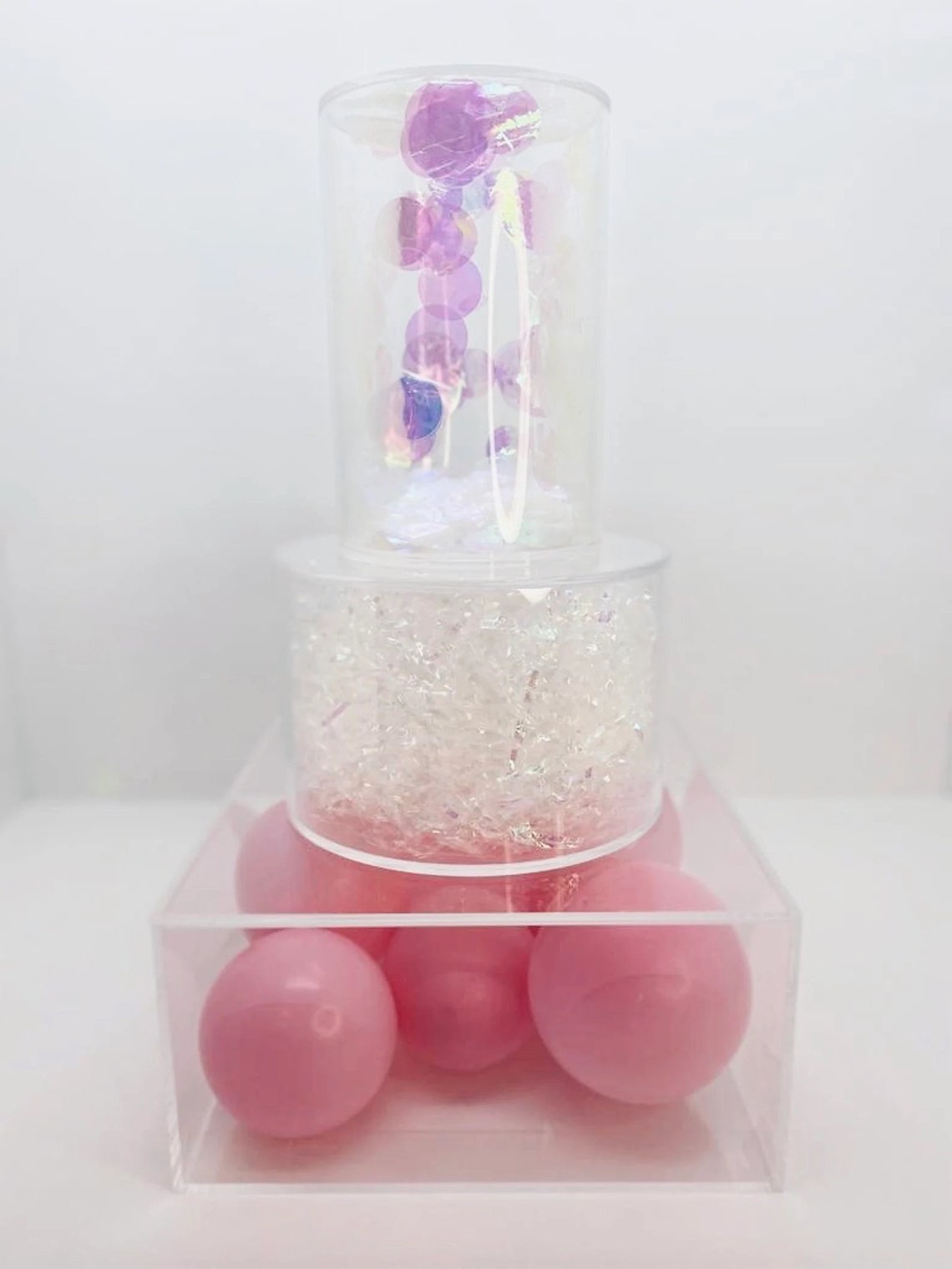 Cake Stand Fillable Acrylic Cake Stand Cake Separator Etsy UK