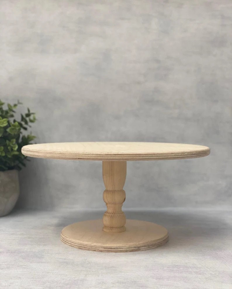 The Original Birch Wooden cake stand rustic cake stand birch ply cake plate cake table pedestal cake stand cake display image 3