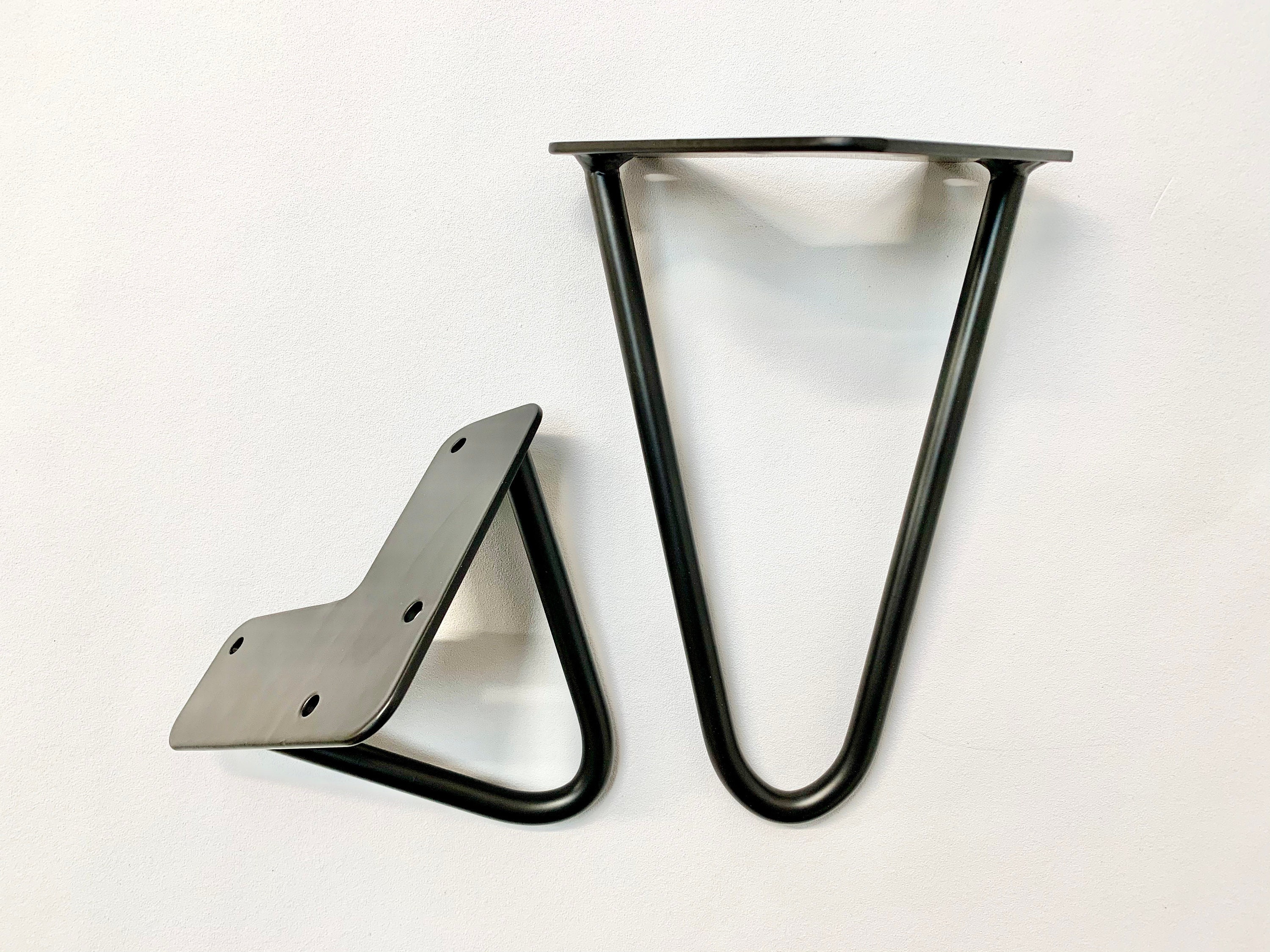 4er Set Kurze 100mm matt schwarze Metall Haarnadel Möbelbeine | Etsy