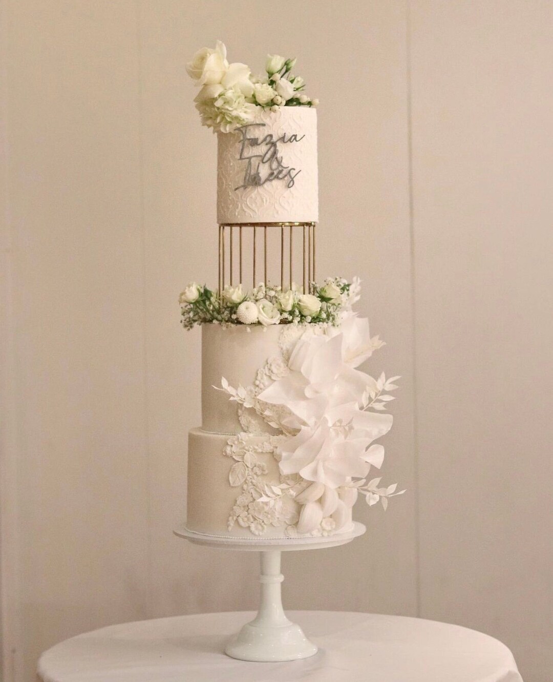 Gold Birdcage Cake Separator Metallic Cake Spacer Cake Riser Bird Cage