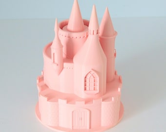 PropCastle - 3D cake castle tier - prop castle cake topper - floating castle - princess fairy castle cake - girls & boys boys birthday cake