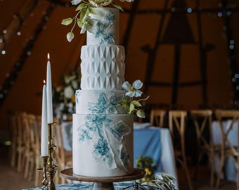 Studded Cake Separator – Geometric Wedding or Birthday Celebration Cake Riser