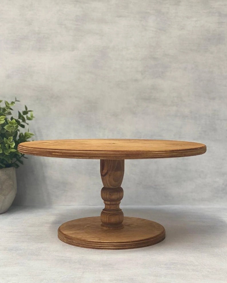 The Original Birch Wooden cake stand rustic cake stand birch ply cake plate cake table pedestal cake stand cake display image 3