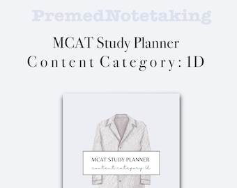 MCAT 学習プランナー コンテンツ カテゴリ 1D