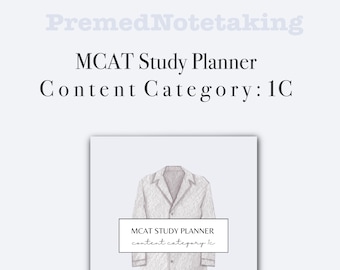 MCAT 学習プランナー 生物/生化学コンテンツ カテゴリー 1C