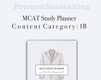 MCAT 学習プランナー コンテンツ カテゴリー 1B