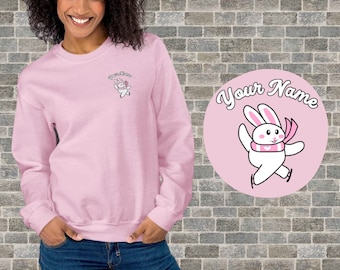 Customizable Sweatshirt, Vintage Sweatshirt for women, Custom Quote Sweater, Personalized Gift for Adult, Ice Skater Sweaters