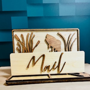 Wooden Desktop/Mail Caddy Organizer