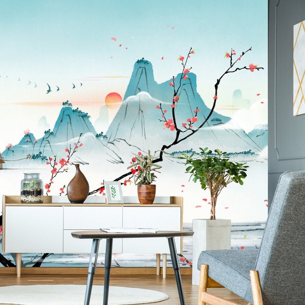 Oriental Wall Mural - Etsy