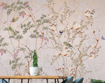 Oriental Wallpaper Etsy