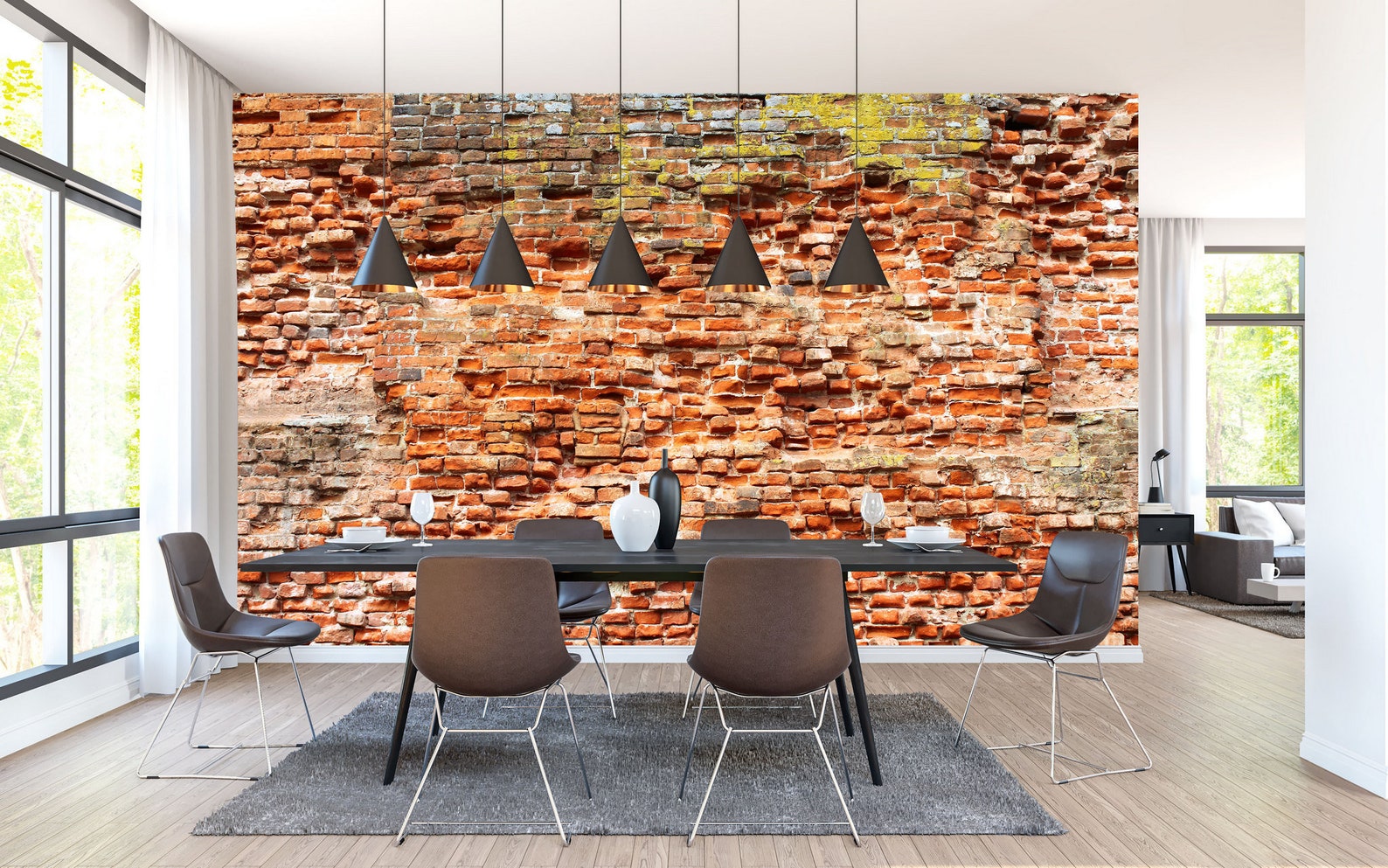 Old Brick Wall Mural Wallpaper Self Adhesive Wall Decoration Etsy UK
