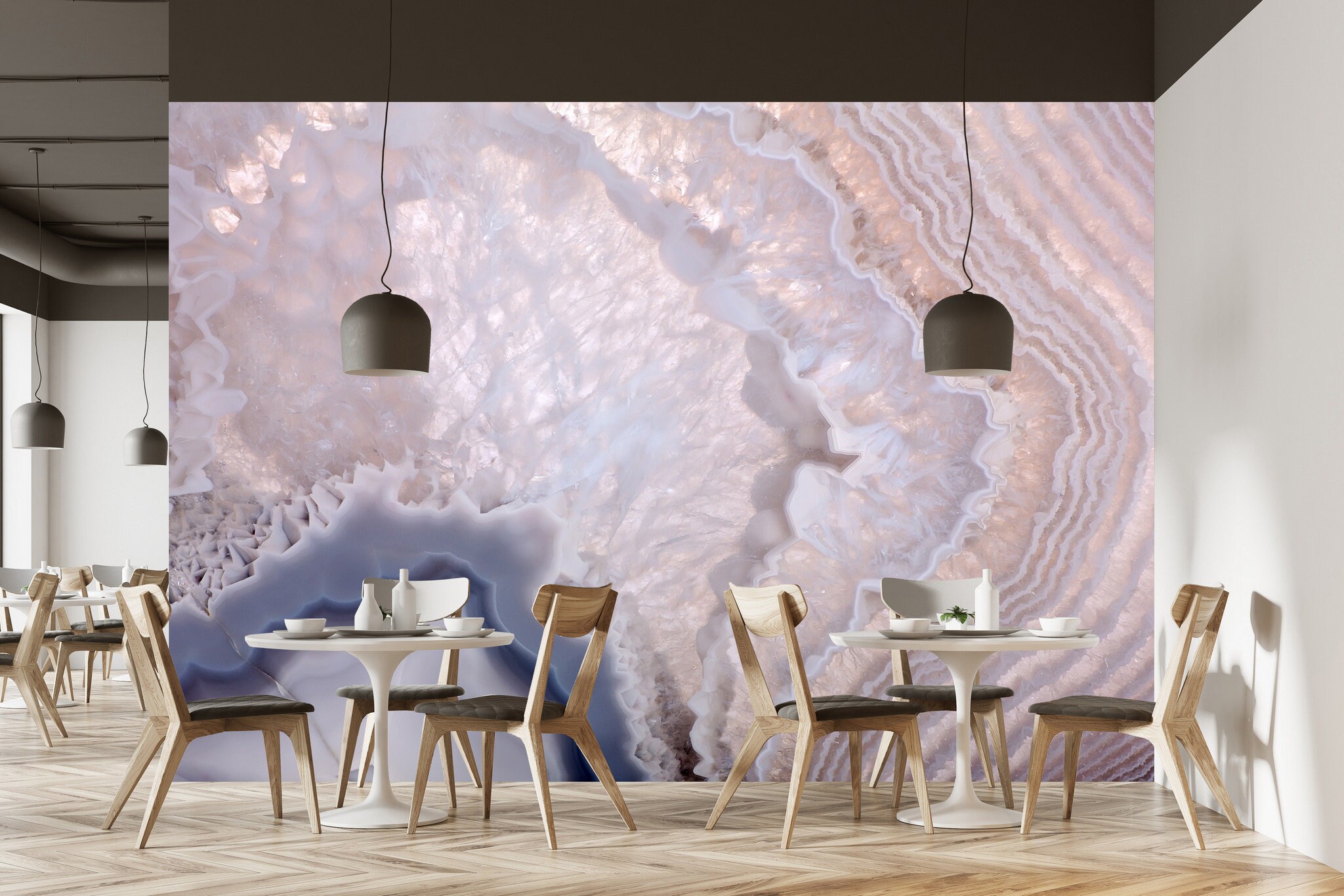 Amethyst wall mural Modern wallpaper Self Adhesive Wall Etsy