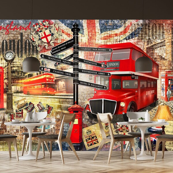 Removable Wallpaper London Etsy