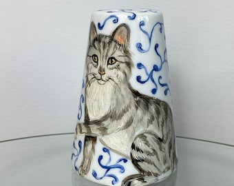 Salt Shaker Hand Painted Cat