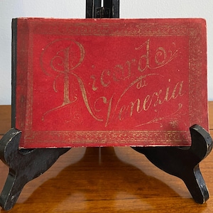 Ricordo di Venezia Kirchmayr & Scozzi Antikes Souvenir Postkarten-Buch Minialbum