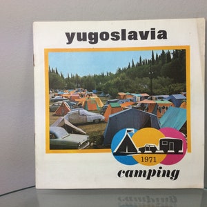 Vintage Broschüre Camping Jugoslawien 1971 – Reise-Tourist-Führer – Retro Jugoslawische Campingkarte – Sammler-Reisememorabilie