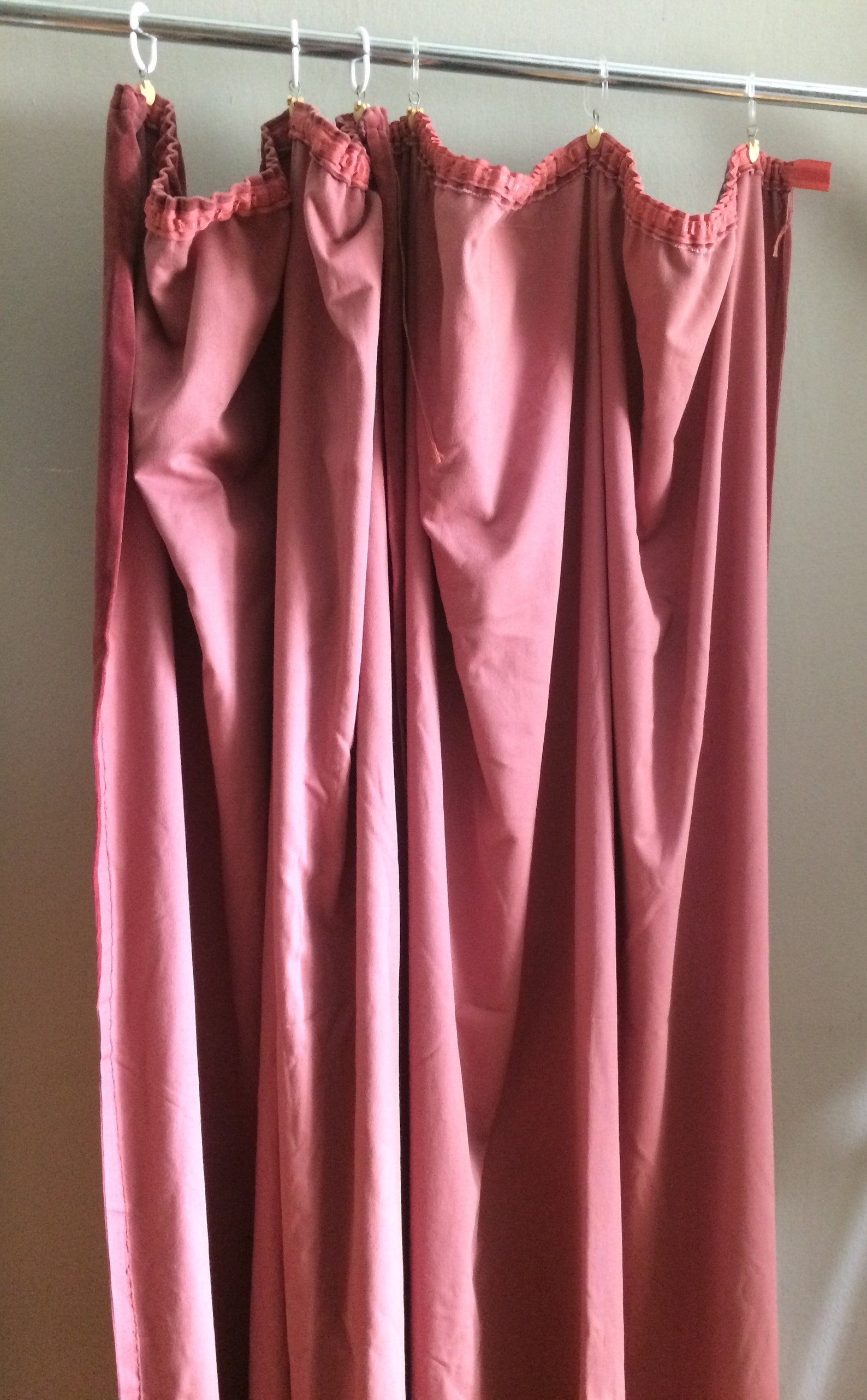 Cotton Velvet Curtains Vintage Drapes Burgundy Wine Red | Etsy