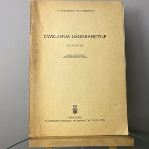 Vintage Polnischer Schul Atlas 1966 – Ćwiczenia Geograficzne dla Klasy VIII – Altes Geographieheft – Retro polnische Lernbroschüre