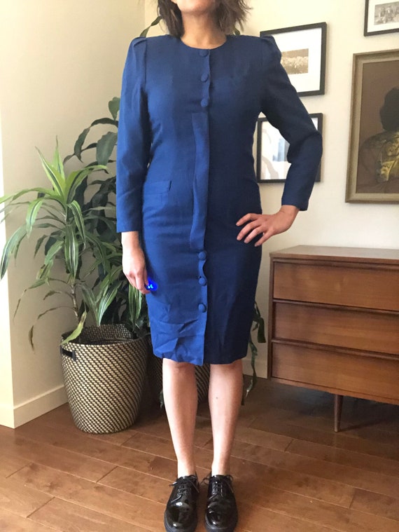 Beautiful Vintage Cobalt Sheath Dress