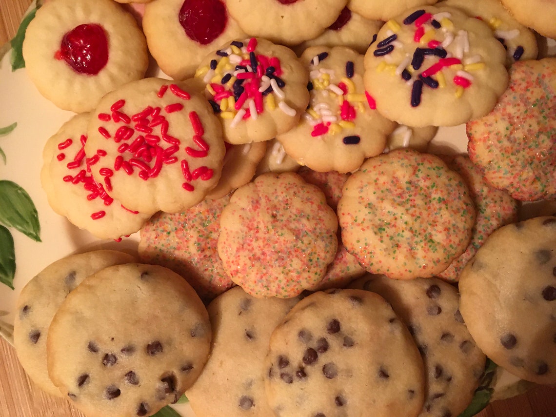 Italian Spritz Cookies Assorted 32 Cookies made fresh Great Etsy