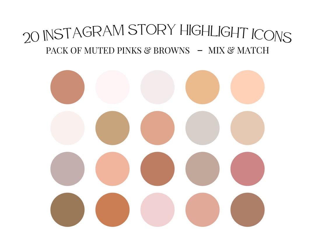 100 Muted Pink Instagram Highlight Covers Color Highlights / Etsy