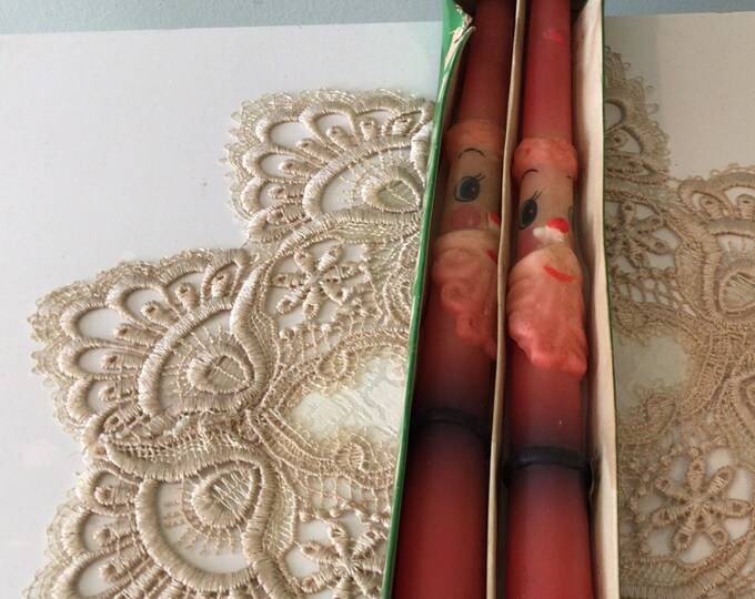 Midcentury Santa Taper Candles Hong Kong Etsy