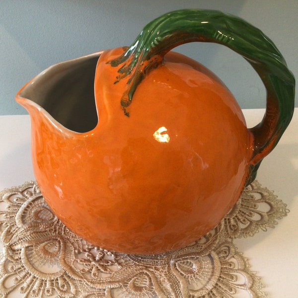 Kitschy, Jarra de naranja de cerámica vintage fresca