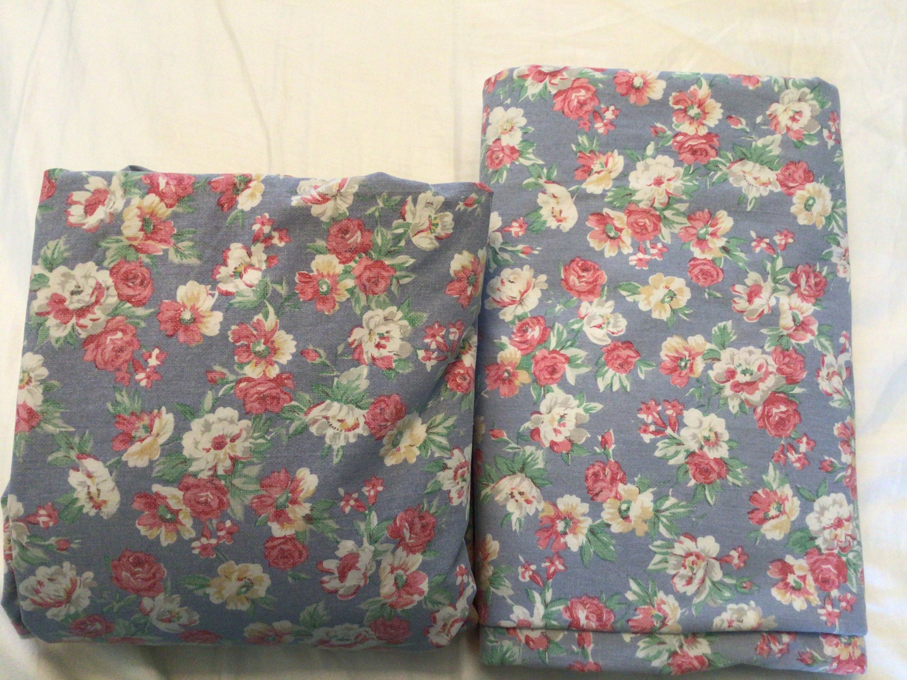 Vintage Ralph Lauren Floral Full Flat And Fitted Sheet | Etsy