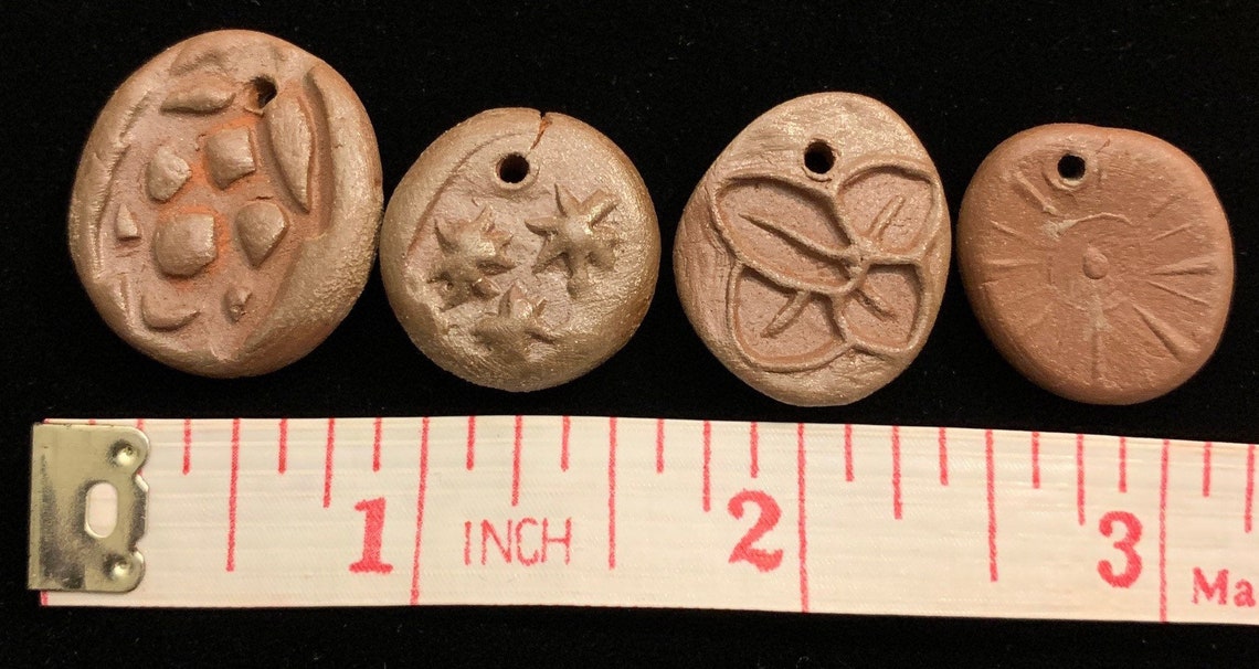 Four Assorted Brown Clay Handmade Bead Pendants for Crafting and Jewelry Making Etsy UK